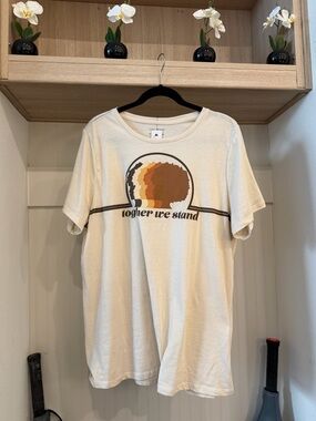 Lane Bryant Cream Graphic Tee with Retro Sunburst
